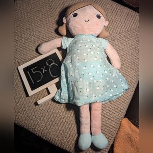 Blue‎ Floral Dress Plush Doll
